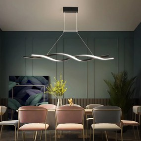 Toolight Toolight, LED závesné osvetlenie 120cm, 46W, 3000K, 2000lm, LHJ020-CP, čierna, OSW-50046