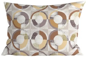 Sada 2 ks dekoračných obliečok na vankúš z mikrovlákna CIRELLO 50x70 cm, hnedo-sivá