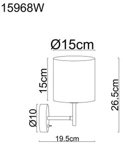 Globo 15968W - Nástenné svietidlo DELEON 1xE14/40W/230V