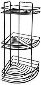 Rohová polica 3p black