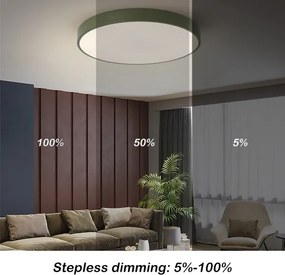 Brilagi - LED stmievateľné stropné svietidlo POOL LED/60W/230V 3000-6000K 60 cm zelené s diaľkovým ovládaním