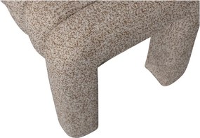 Svetlohnedá polstrovaná lavica z textílie buklé Frex – WOOOD