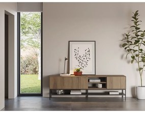 TV stolík v dekore duba v prírodnej farbe 180x55x35 cm Amira – Marckeric