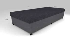 Čalúnená posteľ s úložným priestorom VELNO II - 200x80 cm - šedá