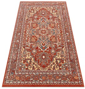 Koberec LEGEND 468 10 GB300 OSTA - Ornament / rám, exkluzívny červený / béžový
