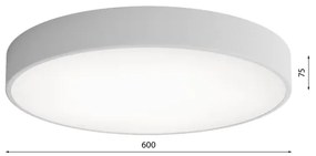 LED Stropné svietidlo CLEO LED/69W/230V 4000K pr. 60 cm šedá