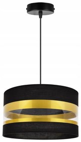 Závesné svietidlo Intense Gold, 1x textilné tienidlo (výber zo 6 farieb), (výber z 3 farieb konštrukcie), (fi 35cm)