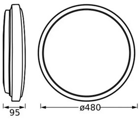 Ledvance - LED Stropné svietidlo ORBIS LONDON LED/36W/230V čierna
