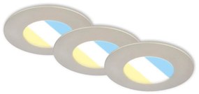 Briloner 7598032 -SADA 3x LED Koupelnové podh. svítidlo LED/4,9W/230V IP44 chróm