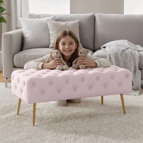 Taburetka MONACO púdrovo ružová