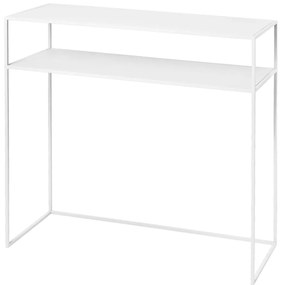 Biely kovový konzolový stolík 35x85 cm Fera – Blomus
