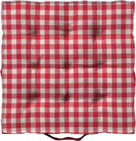 Sedák Kamil s úchytom farba produktu červená látka vzorované