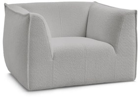 Svetlosivé kreslo z textílie buklé Giorgia – Bobochic Paris