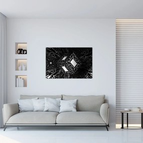 Obraz abstraktné kocky (90x60 cm)