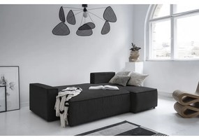 Antracitovosivá menčestrová rozkladacia rohová pohovka (variabilná) Brave Dave – Miuform