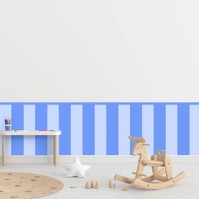 PIPPER. Textilná samolepiaca tapeta - Obdĺžnik - Modrá farba Farba: Kombinácia, Veľkosť: 60 cm