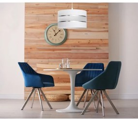 Luster na lanku HELEN 1xE27/15W/230V pr. 35 cm biela