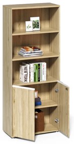 Vysoká kancelárska skriňa Houseland Profit Pro 04 prírodný dub