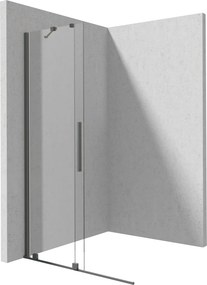 Deante Sprchová zastena Walk-in Prizma, posuvná - KTJ D39R 90 cm, titán - bez vaničky