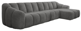 Sivá rohová pohovka (pravý roh/s leňoškou) Shell – Miuform