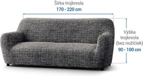Bielastické poťahy VITTORIA šedá trojkreslo (š. 170 - 220 cm)