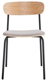 Čierne/taupe jedálenské stoličky v súprave 2 ks Adriana – Marckeric