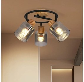 Brilagi - Bodové svietidlo HYGGE 3xE14/15W/230V kaučukovník/dymová