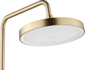 Rea Veneta, vaňová/sprchová súprava s dažďovou hlavovou sprchou a ručnou hlavicou, zlatá matná, REA-P3003