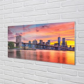 Sklenený obraz most sunrise 120x60 cm