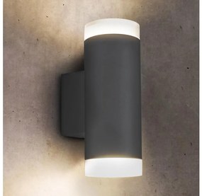Brilagi - Vonkajšie nástenné svietidlo MATERA 2xGU10/30W/230V antracit IP54