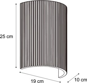 Škandinávske nástenné svietidlo biele oválne - Plaster