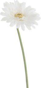 Biela umelá dekoratívna kvetina Gerbera - 10*10*64 cm