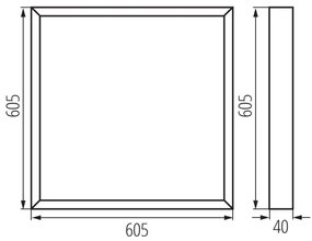 Kanlux 37275 - LED Prisadený panel BLINGO LED/34W/230V 60x60 cm