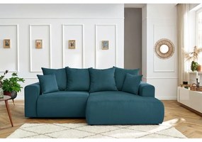 Modrá zamatová rohová pohovka Enjoy – Bobochic Paris