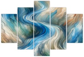Obraz - Abstraktný prúd (150x105 cm)