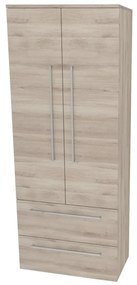 Mereo Bino, kúpeľňová skrinka vysoká 163 cm, dvojitá, Multidecor, Dub Kronberg svetlý, MER-CN699DKRS