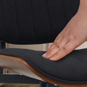 Konferenčná stolička Tiffin látka - Orech / Čierna