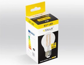 Teplá biela LED/filamentová žiarovka E27, 7 W – Sollux
