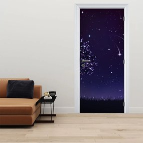 Fototapeta na dvere - Noc zachytená ilustráciou (95x205cm)