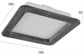 LED Podhľadové svietidlo WOODY SPOT LED/17W/230V 3000K dub 18,5x18,5 cm