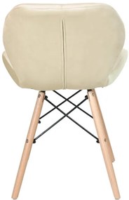 Jedálenská stolička MURET zamatová, béžová