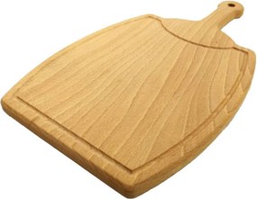 AMADEA Drevená doštička s drážkou v tvare suda, masívne drevo, 36x21x1,5 cm