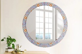 Okrúhle ozdobné zrkadlo Orientálne farebné zloženie fi 90 cm