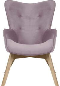 Zamatové kreslo v levanduľovej farbe Niko – Ropez