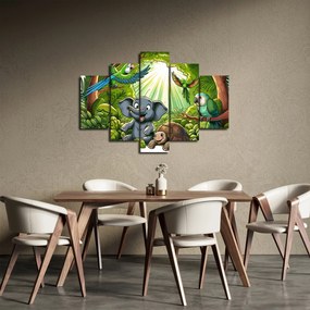 Obraz - Veselé zvieratká (150x105 cm)