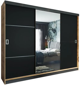 Skriňa Retro 200 2L craft/ dvierka čierna