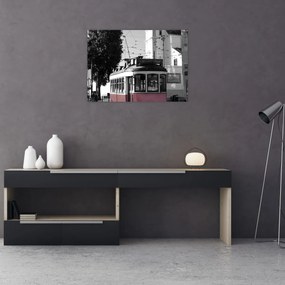 Sklenený obraz - Električka (70x50 cm)