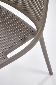 Záhradná plastová stolička ZOLE khaki