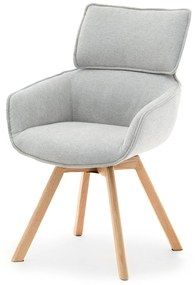 Stolička Doris (sivá + dub). Akcia -25%. Vlastná spoľahlivá doprava až k Vám domov. 1111033