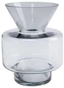 Cristallino váza 20 cm sivá